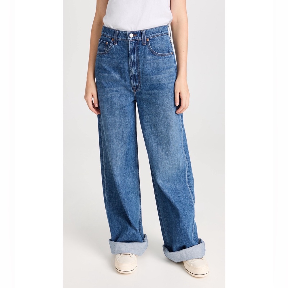 Mother Snacks! The High‎ Waisted Funnel Heel Cuff Jeans in Delicious Memories